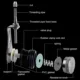 Atador de nudos FG/GT/RP ajustable de aluminio para pesca