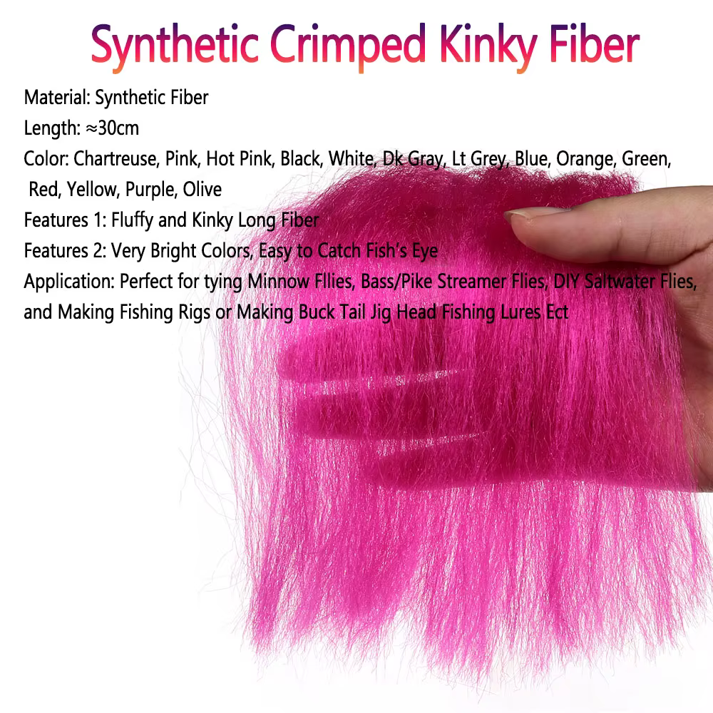 Bimoo Pececillo Rizado Fibra Sintética – Bucktail para Lucio - imagen 2