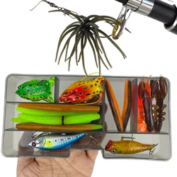 Kit de señuelos Fisher para pesca con lombrices blandas y cebo erizo