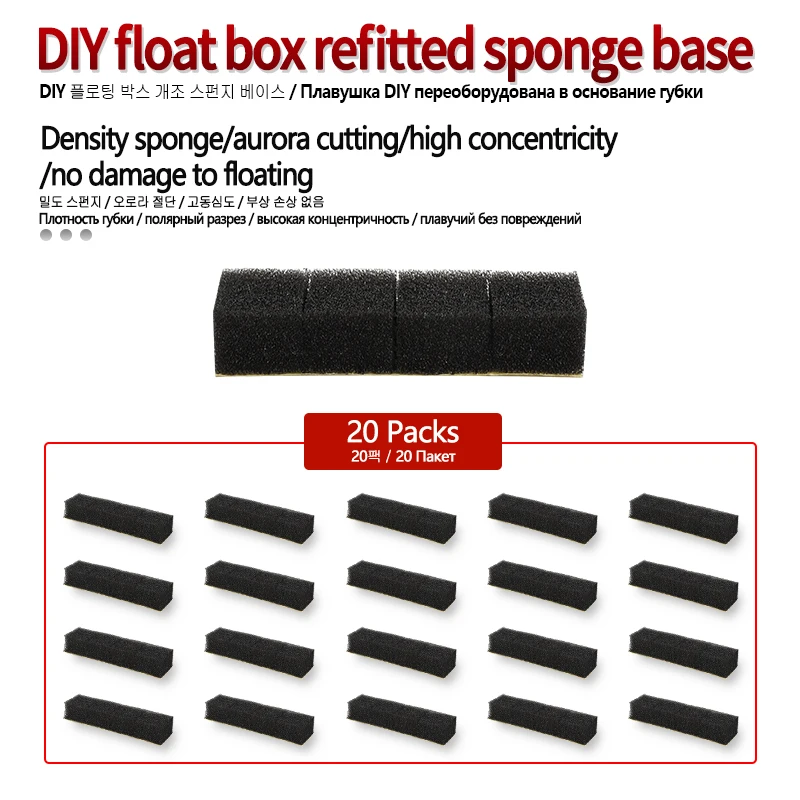 Flotadores de pesca DIY con base esponja – 20 piezas para río y lago - imagen 2