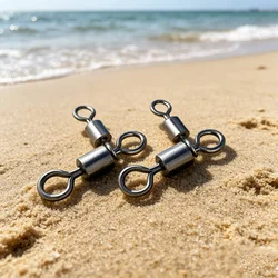 Emerillón de 3 vías con anilla – Giratorio triple para surfcasting
