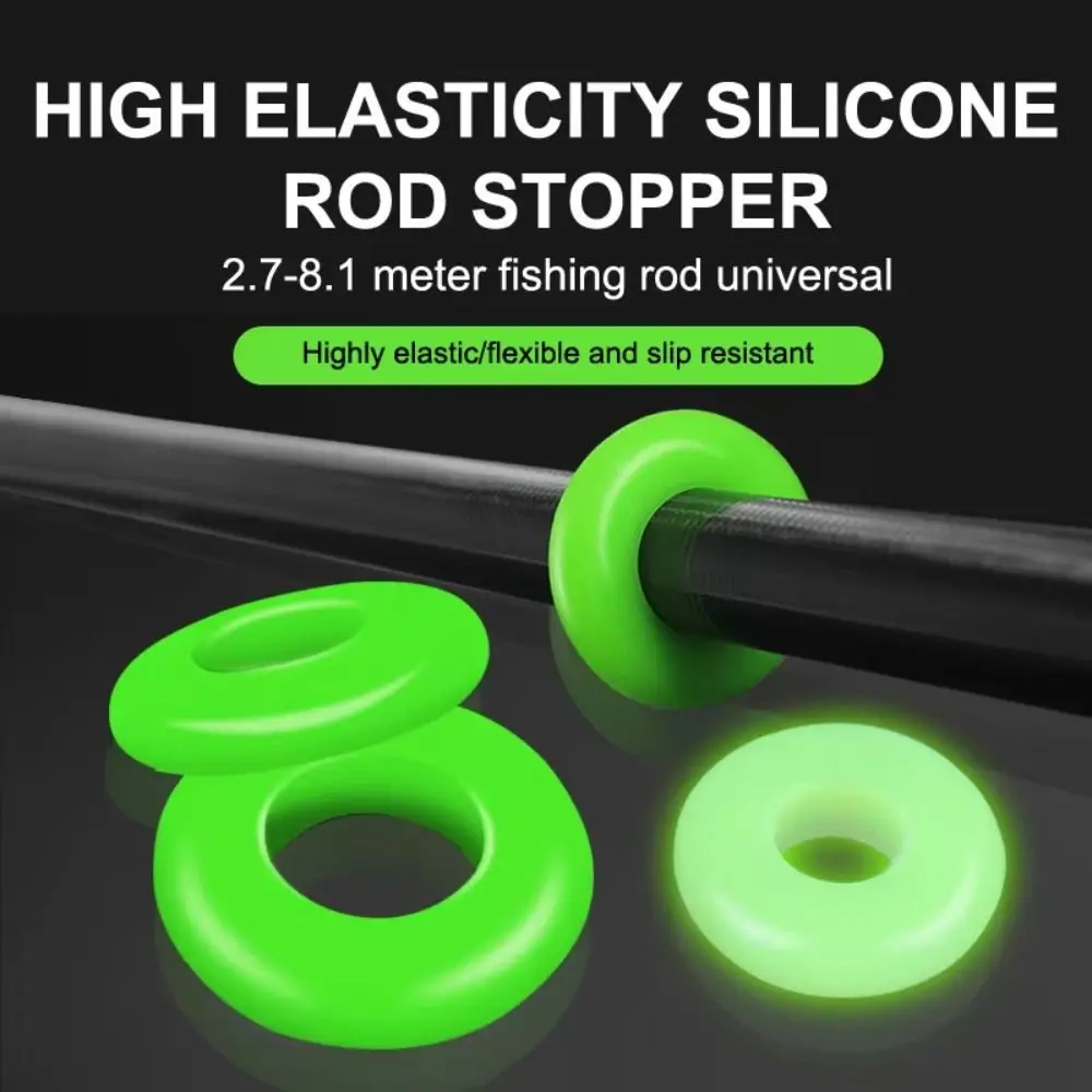 Anillos de silicona antideslizantes para cañas: soporte elástico - imagen 3