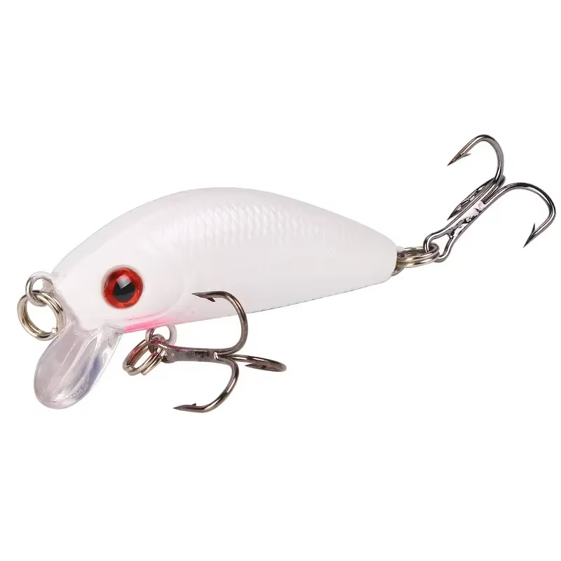 Minnow artificial Crankbait – Ojos 3D y anzuelos para pesca en agua salada