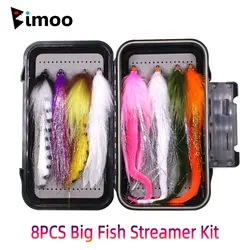 Bimoo 2/0 Streamer Rainbow Zonker para Pike Muskie Bass