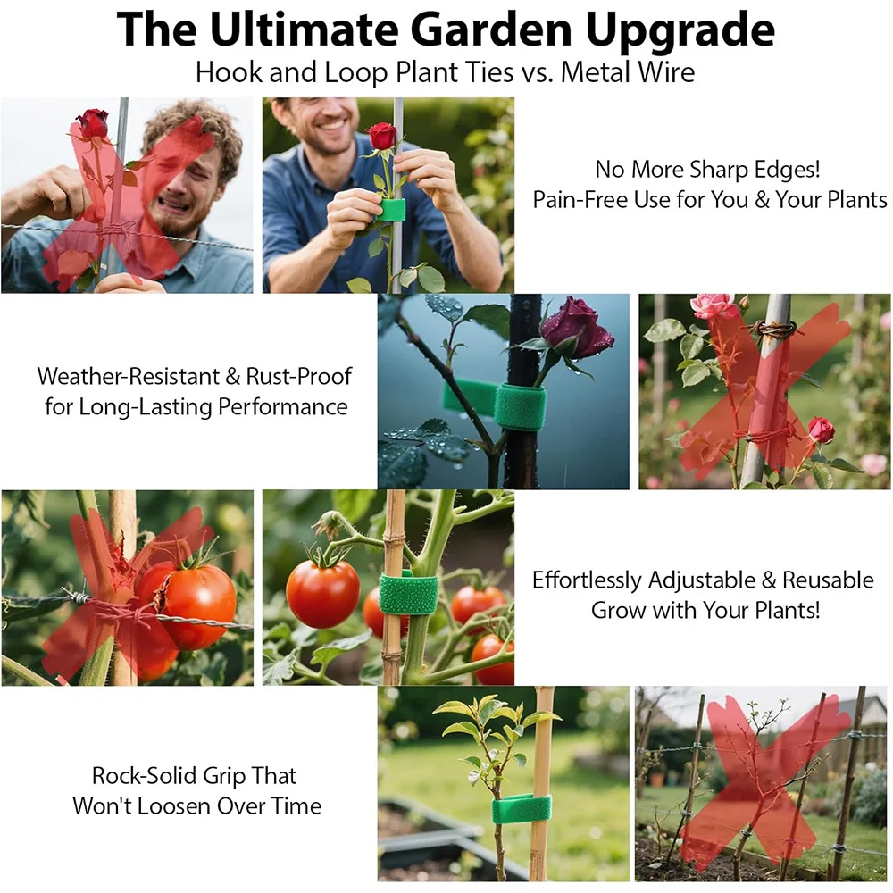 Correas de Nylon reutilizables para plantas trepadoras – sujeción - imagen 2