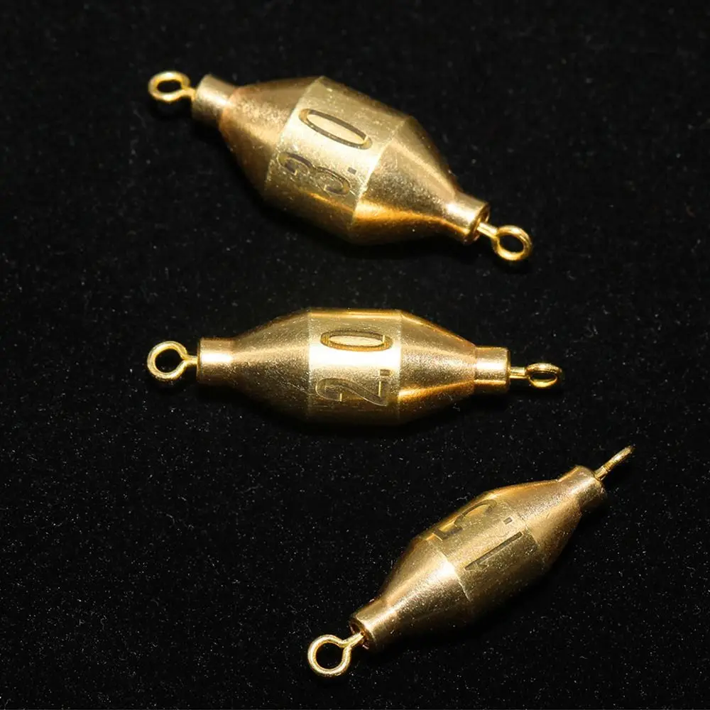 Plomos tipo Split cobre-latón con conector de anzuelo y peso extra - imagen 2