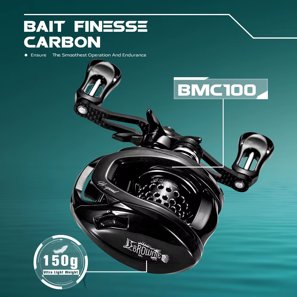 Carrete Baitcaster BFS Soloking BMC100 – Carbono finesse ultraligero