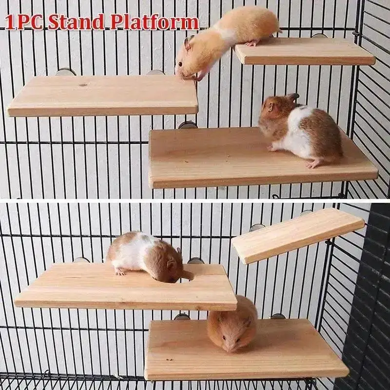 Plataforma de madera para mascotas: soporte para pájaros y loros - imagen 5