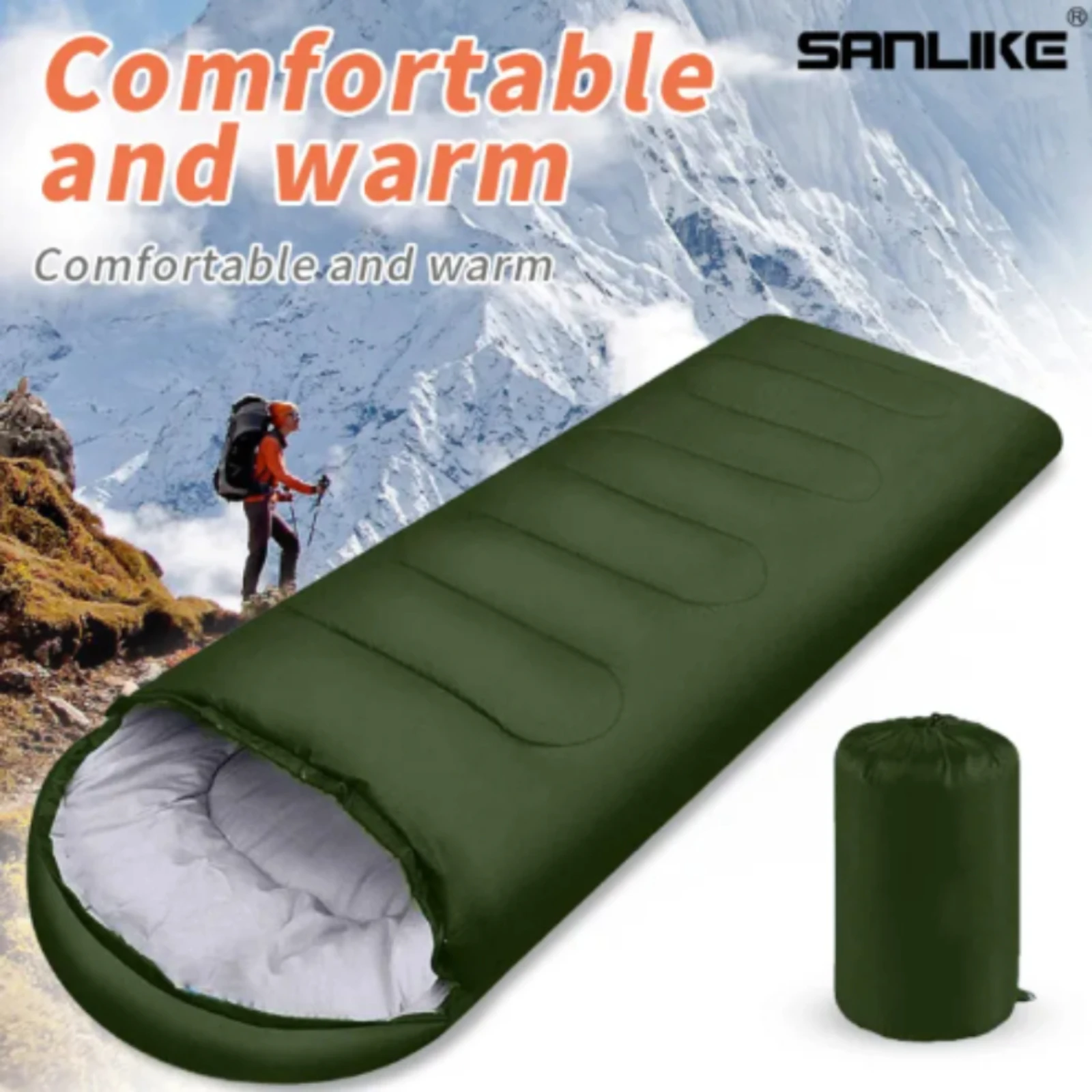 Detalle del material impermeable del saco de dormir