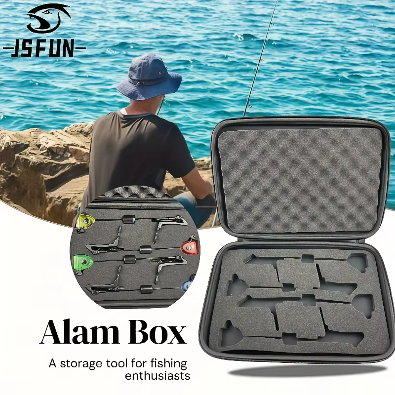 Maletín pesca carpa JSFUN con alarma de picada y almohadilla EVA