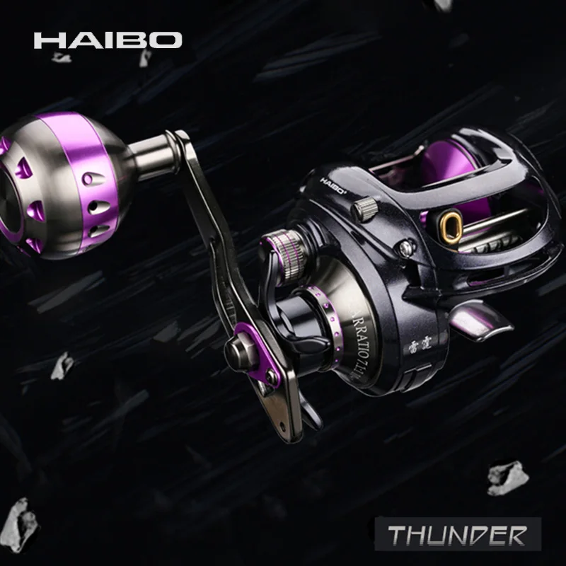 HAIBO THUNDER Carrete de pesca con freno magnético para agua salada - imagen 2
