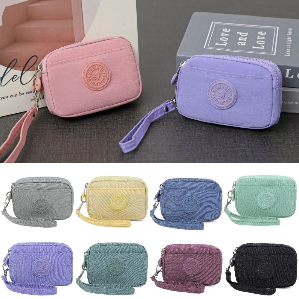 Cartera portátil doble capa impermeable con cordón para mujer - imagen 2