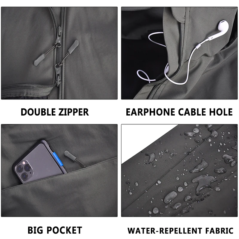 Chaqueta Táctica Camuflaje HAN WILD – Impermeable y Transpirable para Hombre - imagen 2