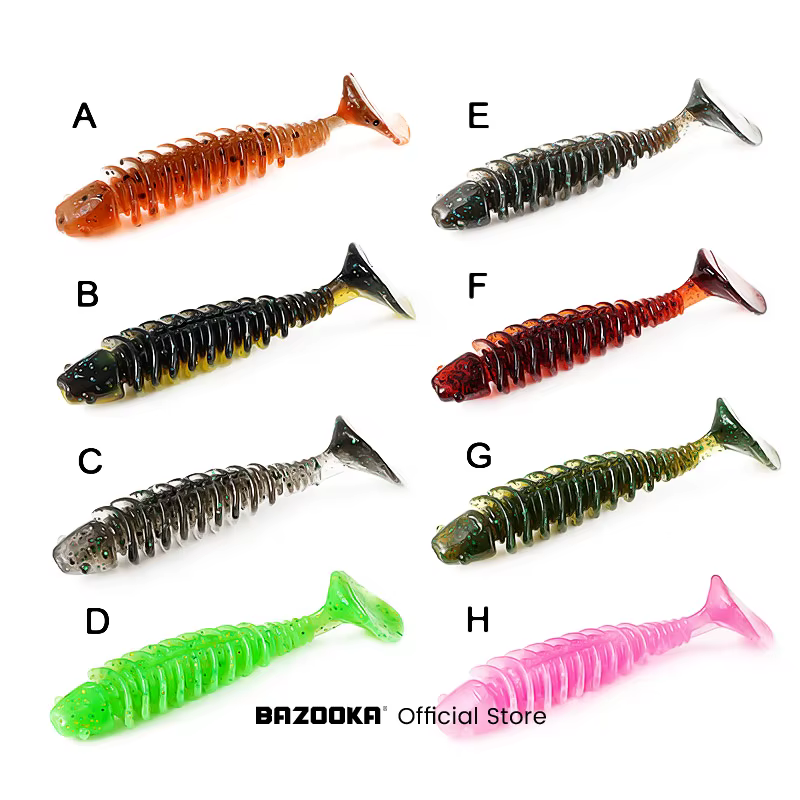 Bazooka Gusanos de Silicona Flexible Swimbait TPR - imagen 4
