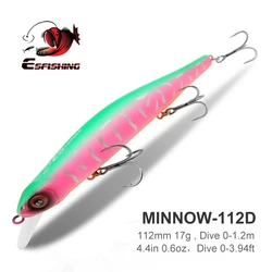 ESFISHING Jerkbait magnetico - Senuelo duro para buceo 0,8-1,2 m