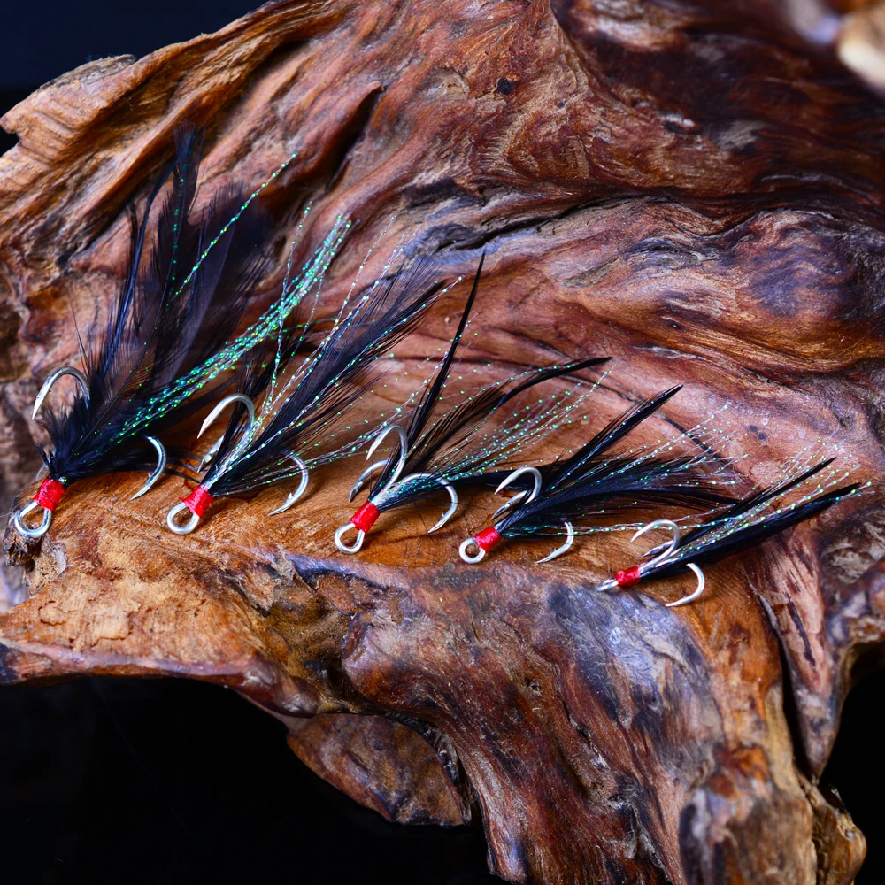 PROBEROS Anzuelo triple con plumas de alta resistencia para pesca - imagen 3