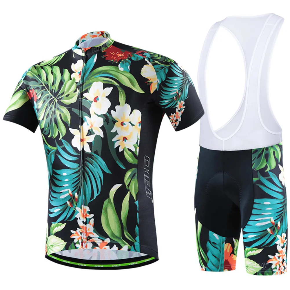 Jersey MTB de manga corta con culote acolchado de gel y tirantes - imagen 3