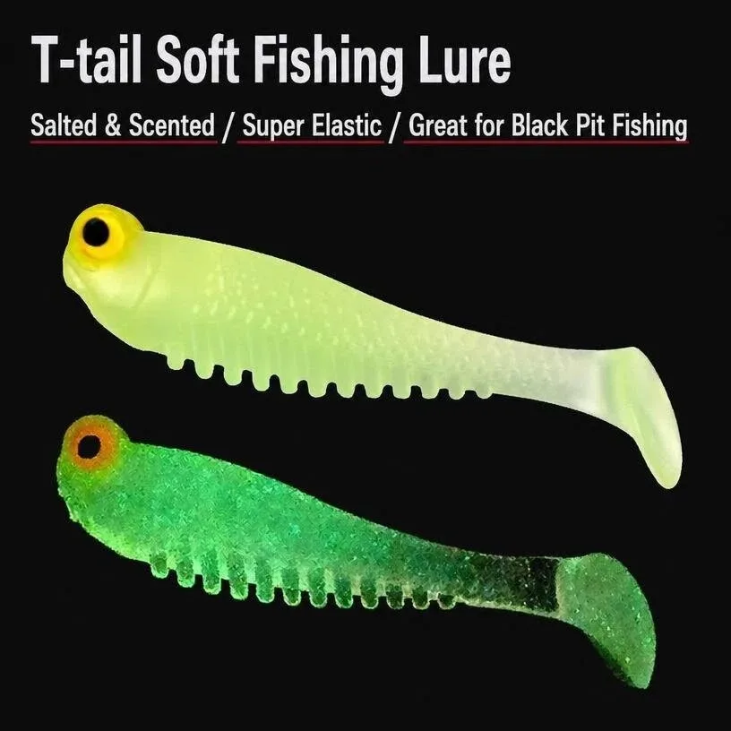 Señuelos vinilo luminosos de silicona suave para pesca artificial - imagen 2