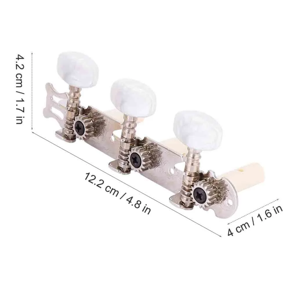 Clavijero plateado de guitarra con tornillos