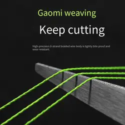 Línea de pesca trenzada PE X8 tricolor multifilamento súper resistente