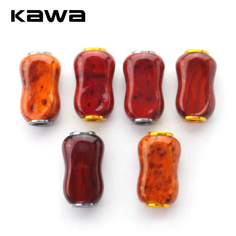 Pomo de Manivela Kawa Sándalo Rojo – Forma Gota de Agua para Spinning - imagen 5
