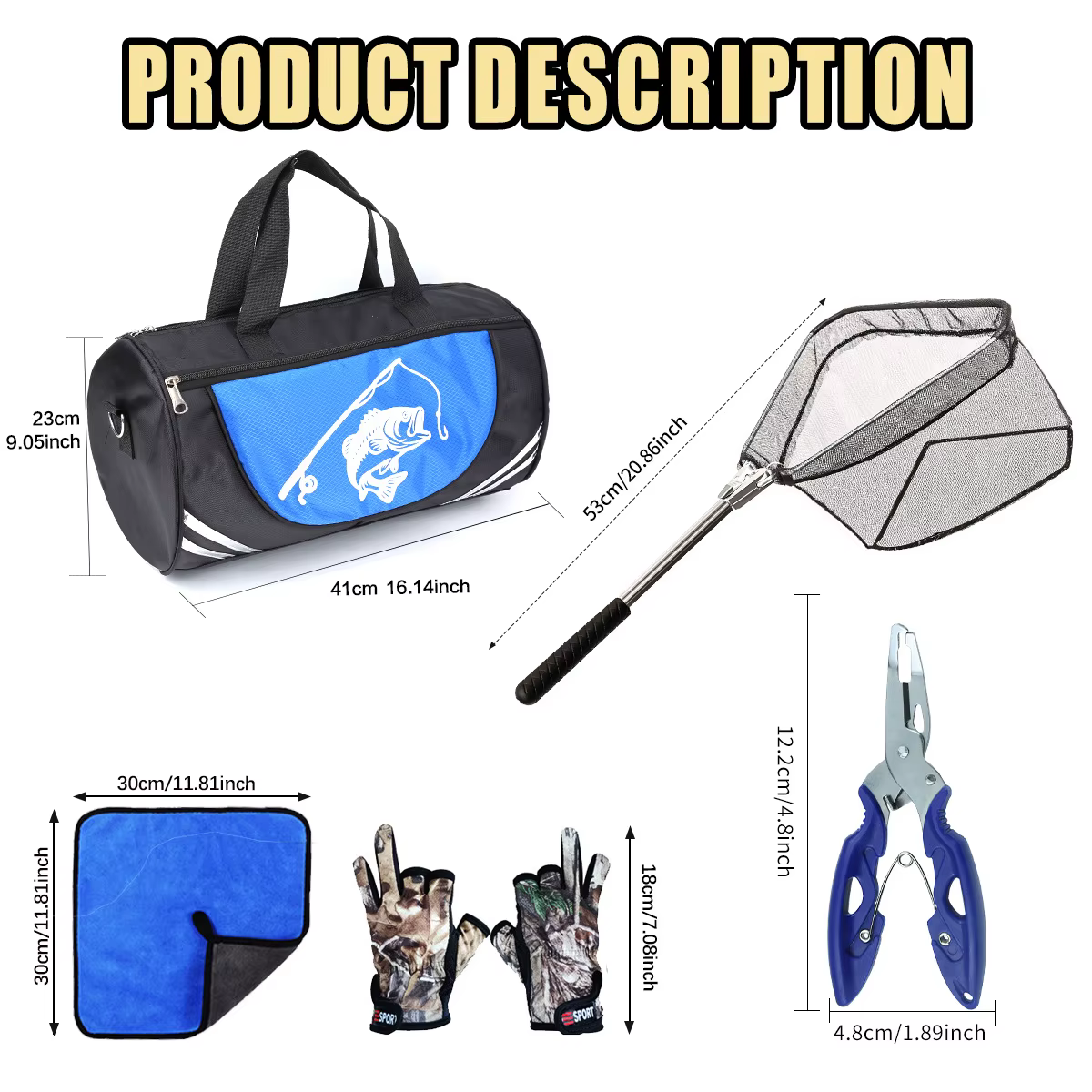 Kit pesca doble caña 1,8 m multifuncional con carretes y señuelos - imagen 4