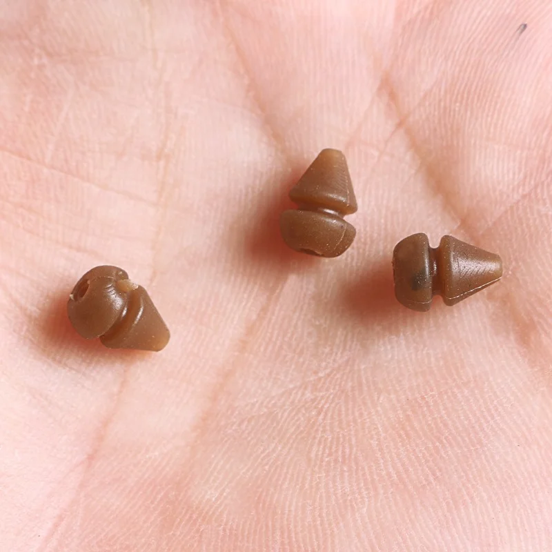 Accesorios de pesca de carpa con perlas marrones - imagen 3