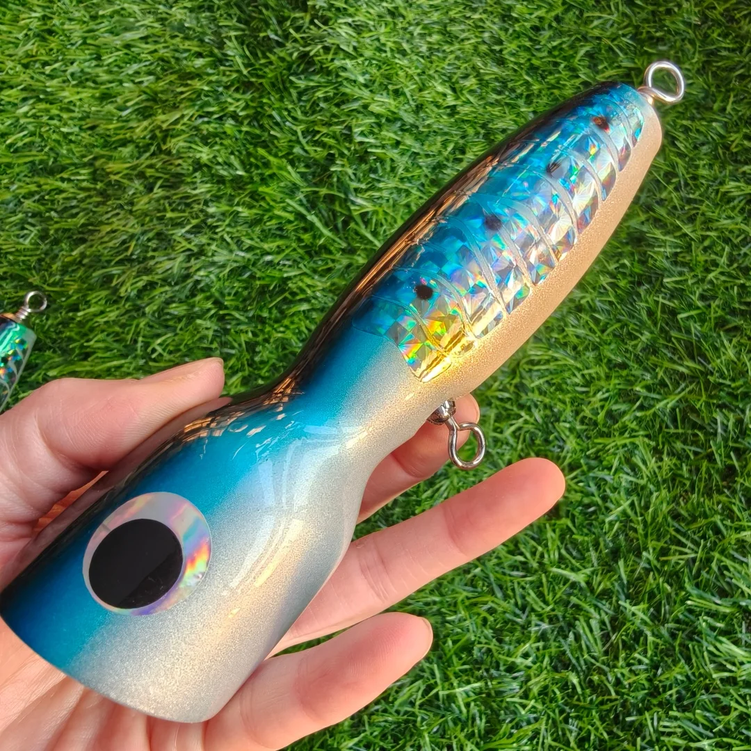 Señuelo de madera para pesca salada topwater
