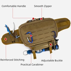 Bolsa táctica de pesca con cinturón portátil para señuelos
