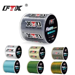 FTK Línea de nailon fluorocarbono con superficie de carbono para carpa