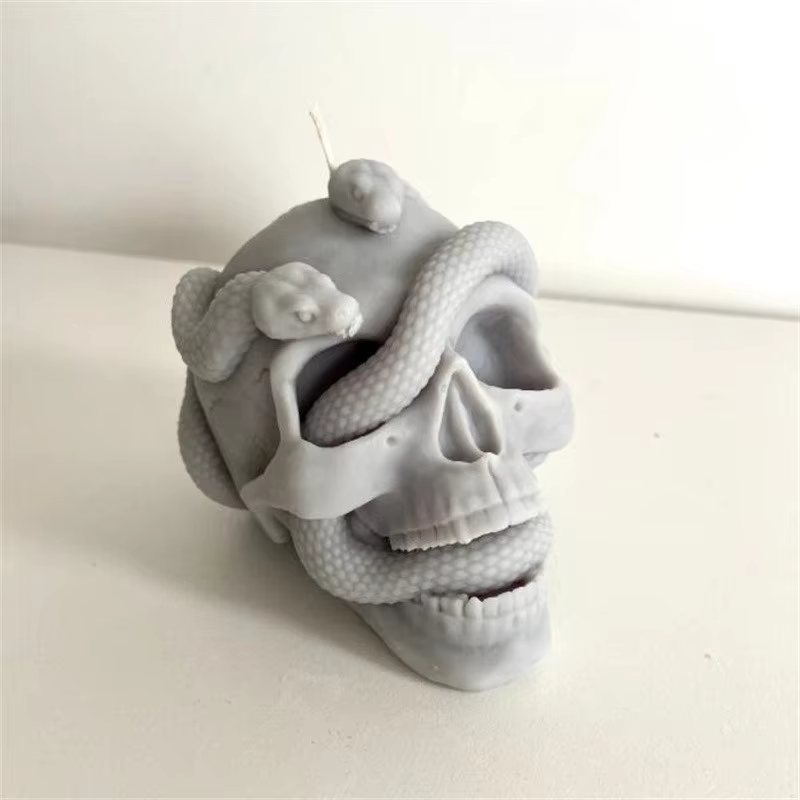 Molde silicona para vinilos de pesca – Cabeza serpiente y calavera - imagen 5