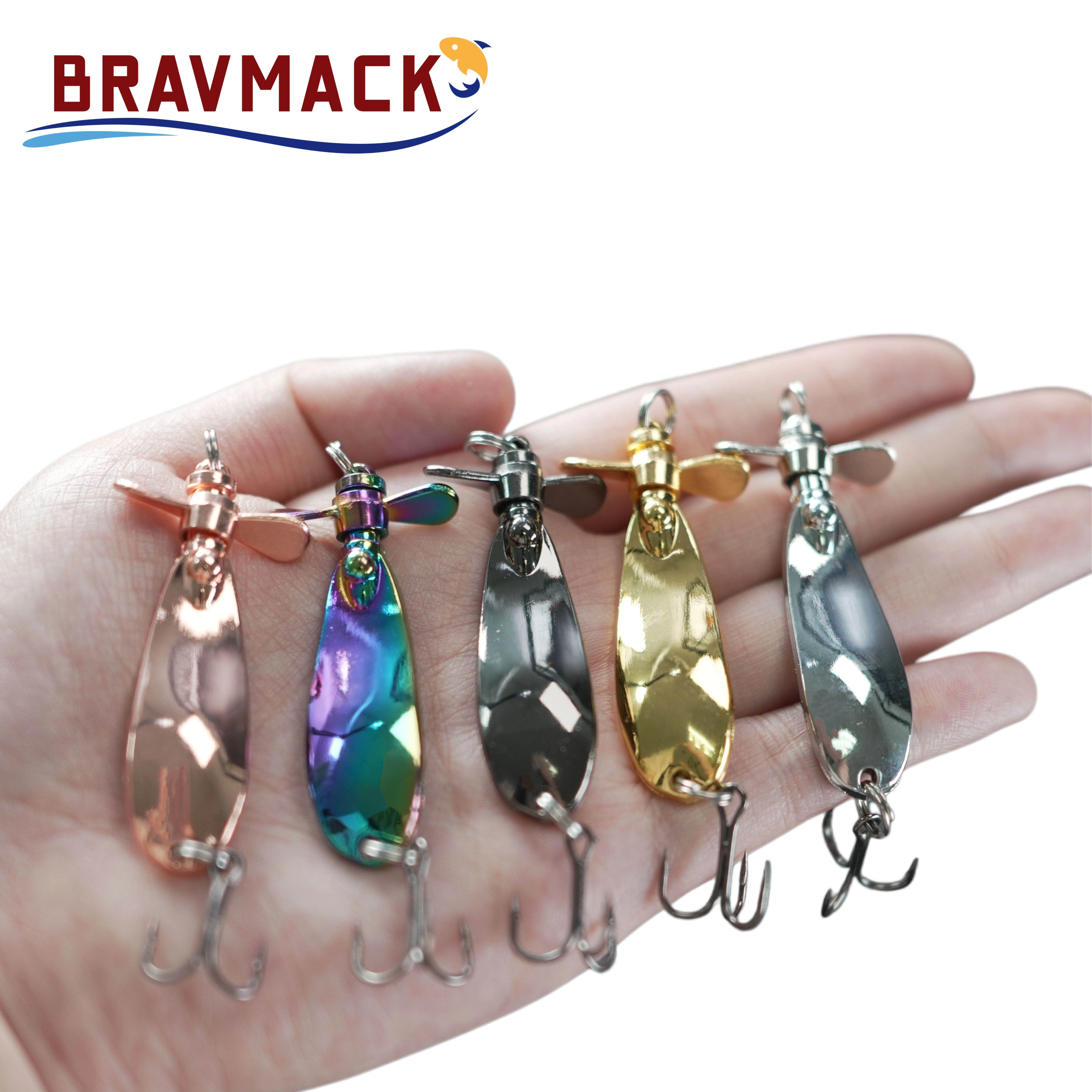 BRAVMACK Cuchara Hélice Zinc Reflectante Hundida Carpa Río Mar - imagen 4