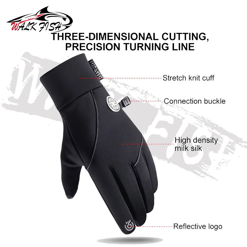 WALK FISH Guantes de pesca antideslizantes – Invierno acolchados - imagen 5