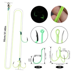 ZYZHE Stinger Rigs anzuelo tipo J cuádruple cebo vivo bagre pargo