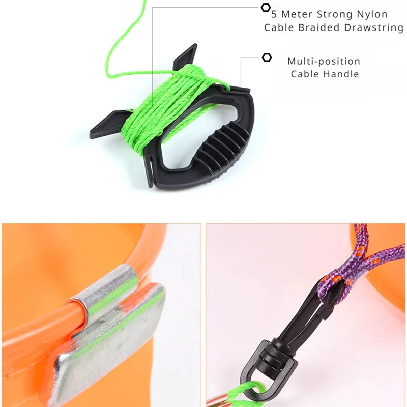 Cubo Pesca Tres Colores Resistente Presión - imagen 5