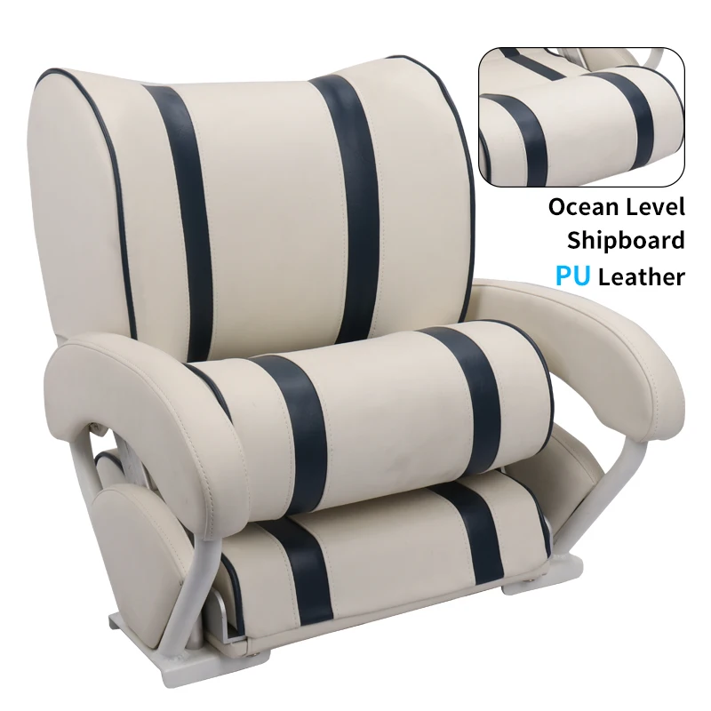 Silla de barco de PVC plegable para pesca en lancha cómodo y estable - imagen 2