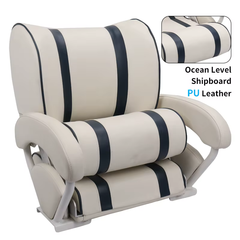 Silla de barco de PVC plegable para pesca en lancha cómodo y estable - imagen 2