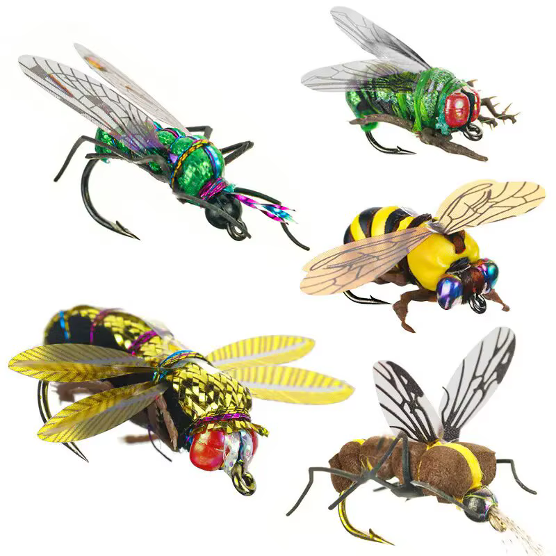 Mosca artificial flotante WEIHE – Señuelo abeja realista para pesca - imagen 5