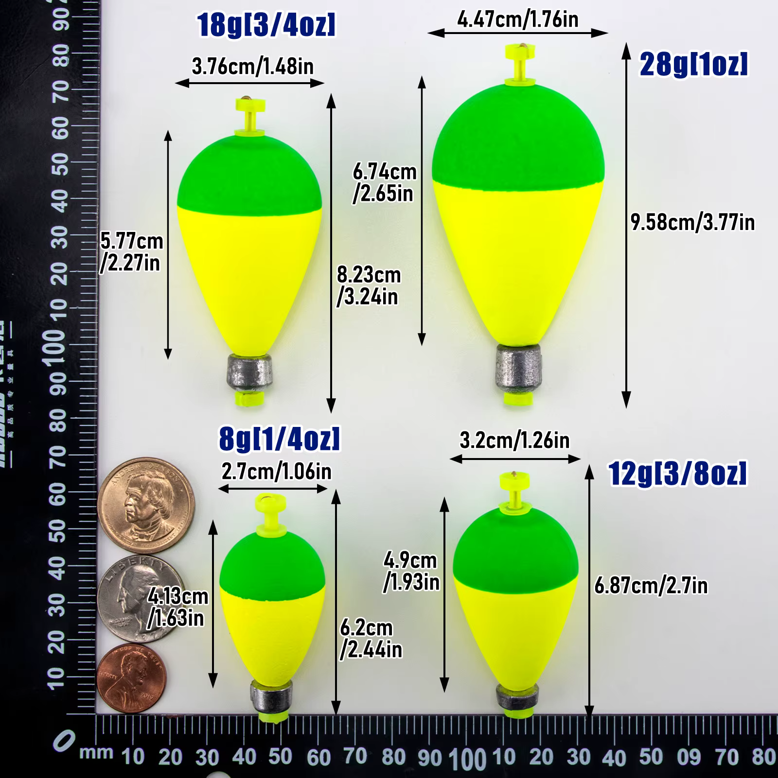 Indicadores de Picada Ponderados Esfera – Bobbers para Lubina - imagen 5