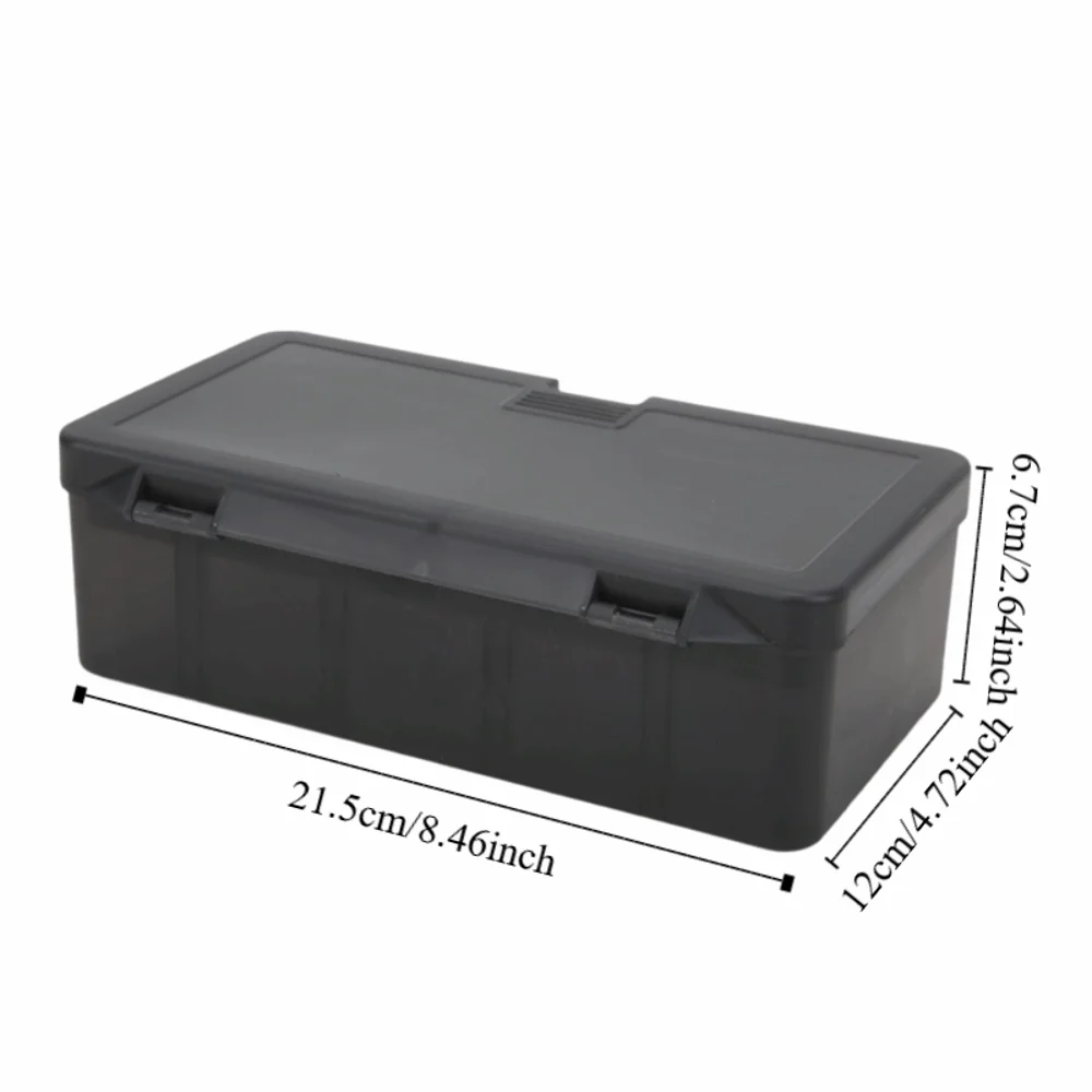 Caja de almacenamiento de señuelos de pesca de doble capa en gris