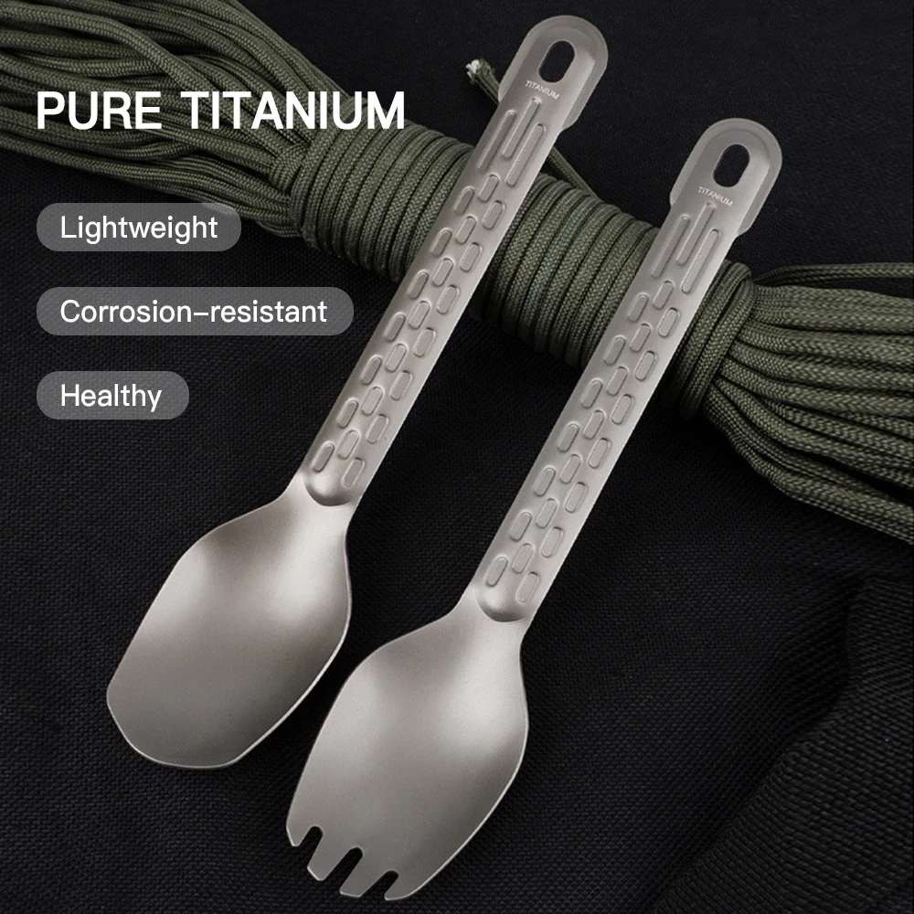 Cuchara de titanio para pesca camping senderismo y cenas al aire libre - imagen 5