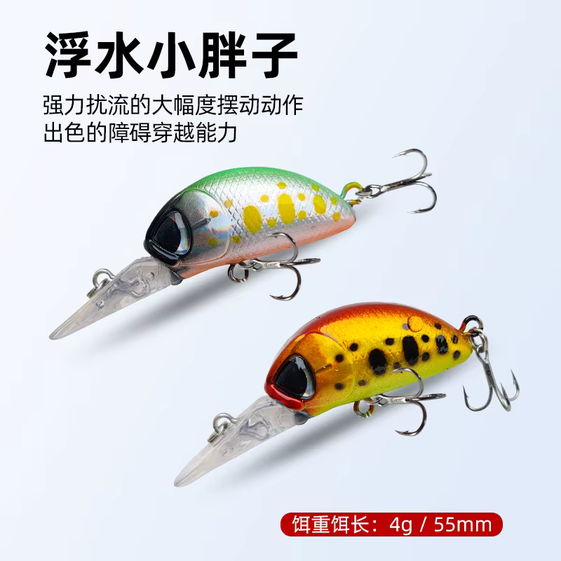 Minnow Flotante 5,5 cm 4g – Jerkbait para Bass y Lucio - imagen 2