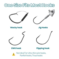 Retenedores de cebo de silicona 9KM Bait Stoppers para vinilo