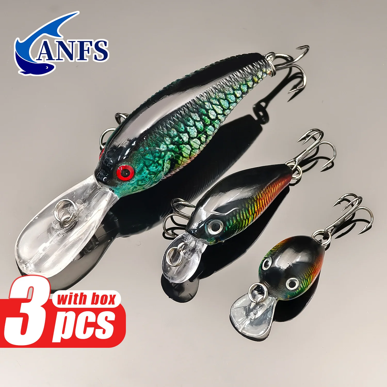 Señuelos crankbait y minnow realistas ANFS para agua dulce y salada - imagen 2