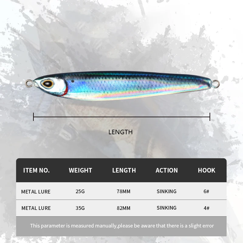 LETOYO Wobler metálico luminoso para lubina – cebo duro brillante - imagen 5