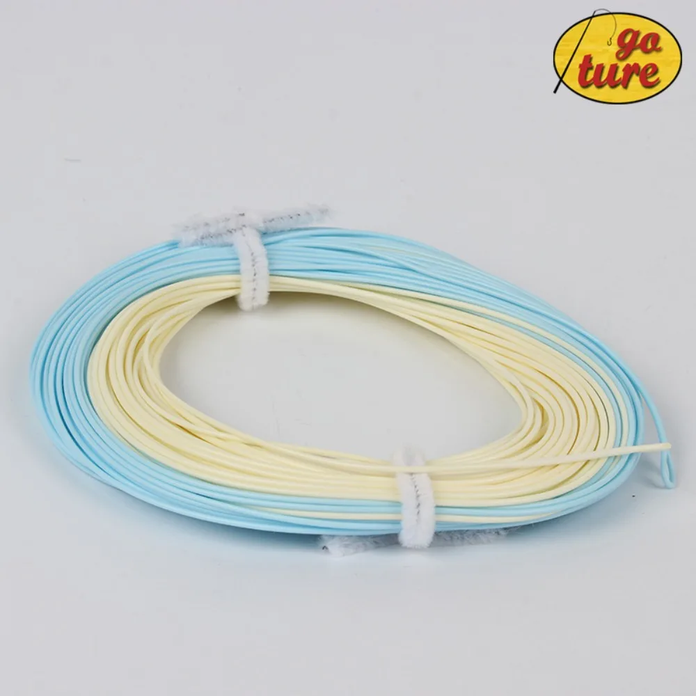 Línea de pesca flotante azul claro-amarillo
