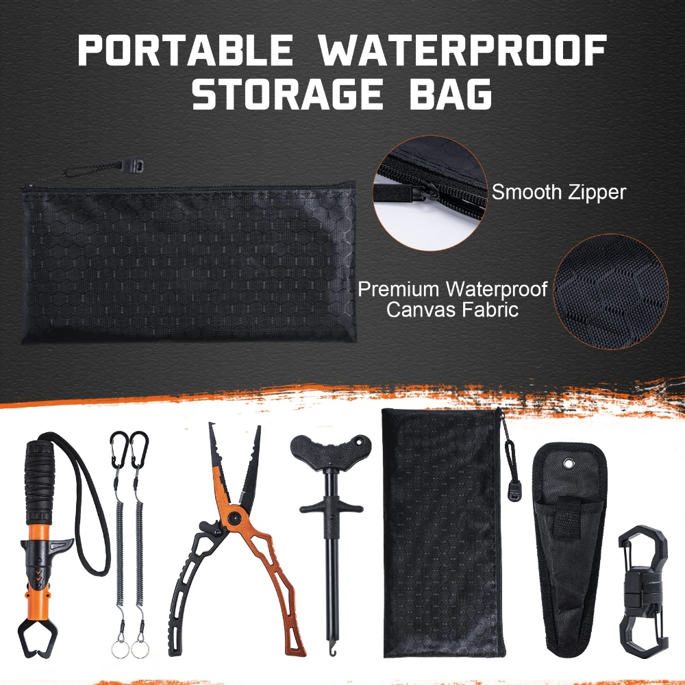 Kit de Pesca con Alicates Inox y Desanzuelador – Bolsa Impermeable - imagen 5