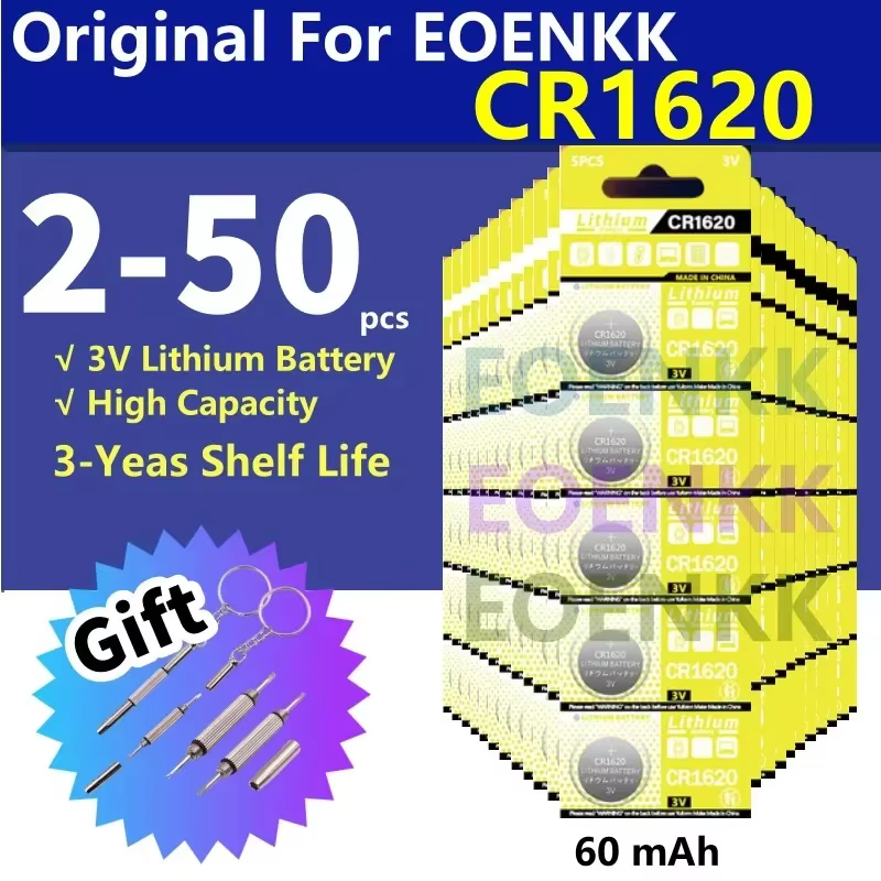 CR1620 Batería Litio – Compatible con Reloj, Llavero y Juguetes