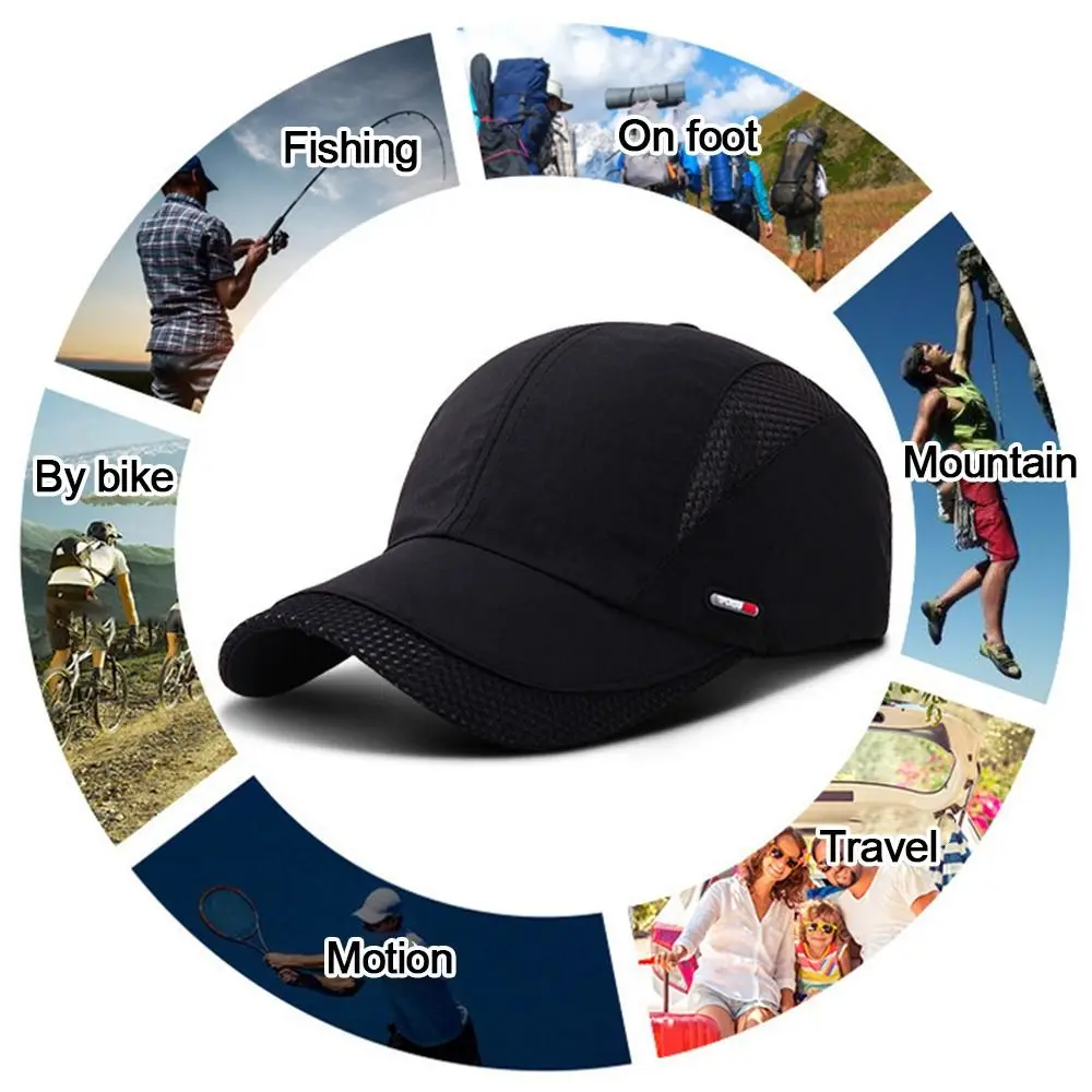 Gorra de malla transpirable secado rápido para pesca deportiva - imagen 3