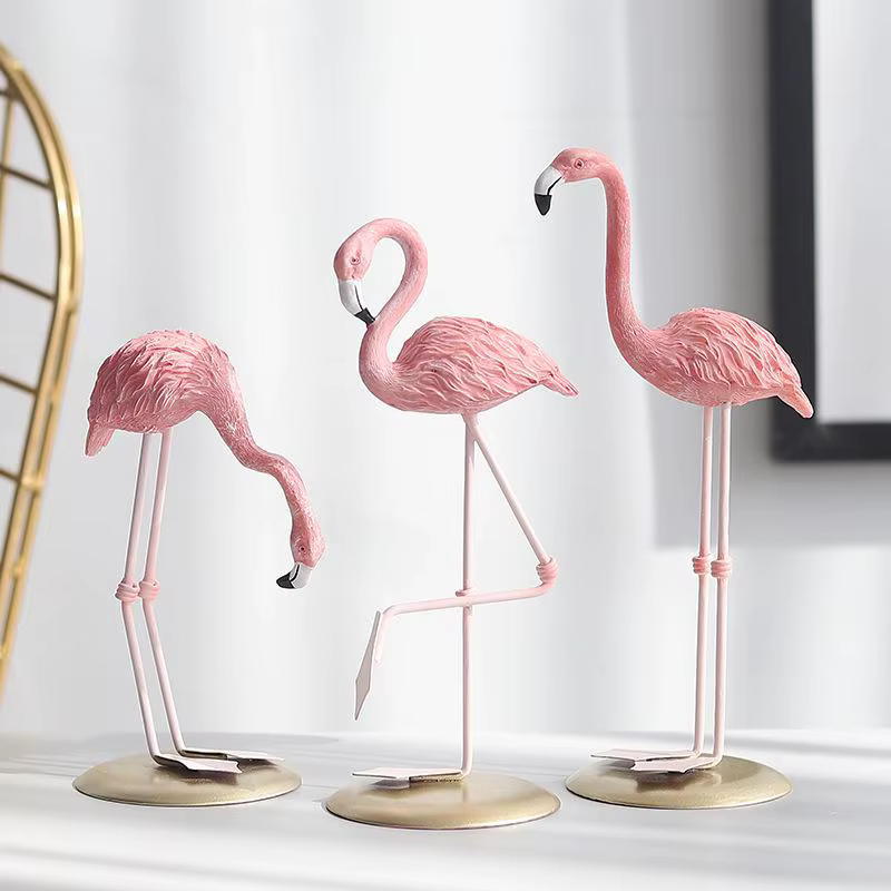 Figuras de pesca en resina para escritorio y hogar – flamenco - imagen 5